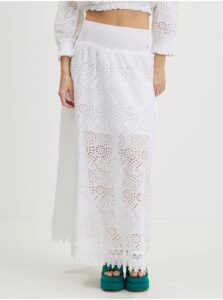 White Ladies Patterned Maxi Skirt Guess