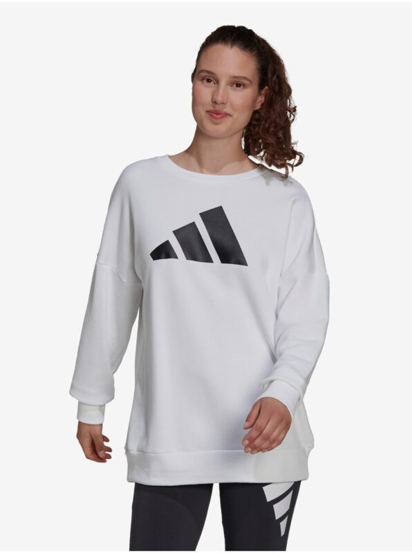 White Women's Sweatshirt with Print adidas Performance W