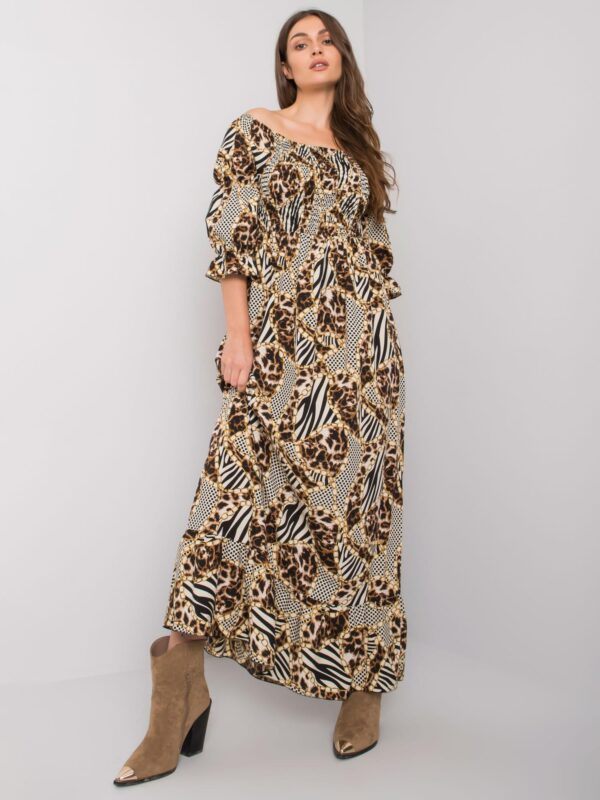 Beige maxi dress with