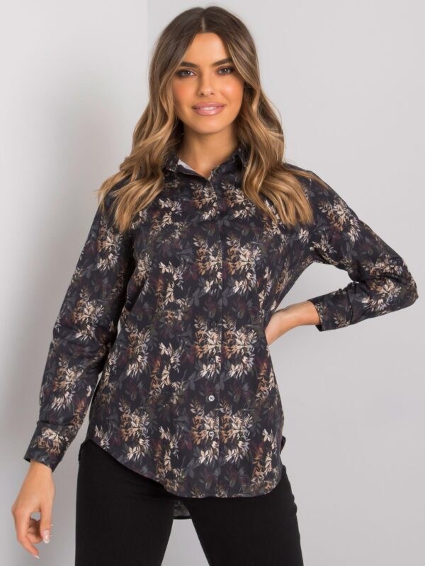Black patterned women's shirt Edgewood