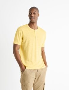 Celio Linen Short Sleeve T-Shirt
