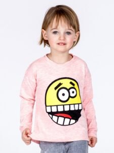 Children's cotton blouse with pink