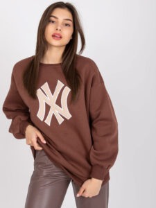 Cotton dark brown sweatshirt