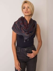Gray scarf with floral