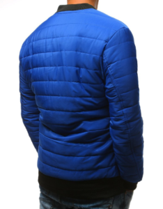 Men's quilted bomber blue