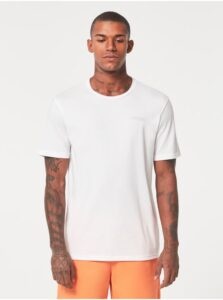White Men's T-Shirt with Printed Back