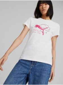 White Women's T-Shirt Puma Graphics
