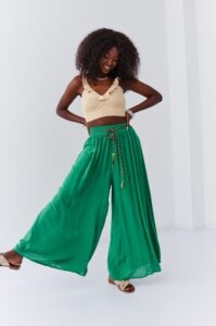 Women's culotte trousers green color