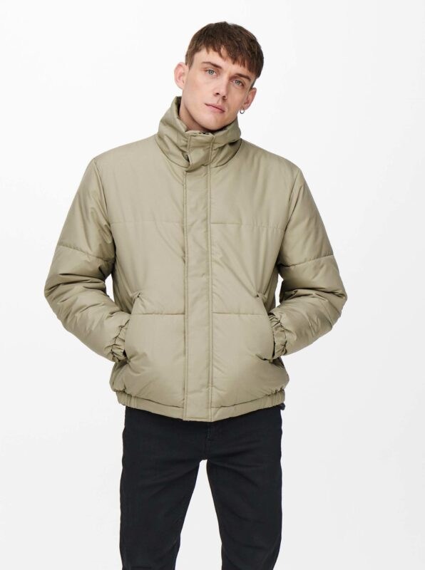 Beige Quilted Jacket ONLY & SONS