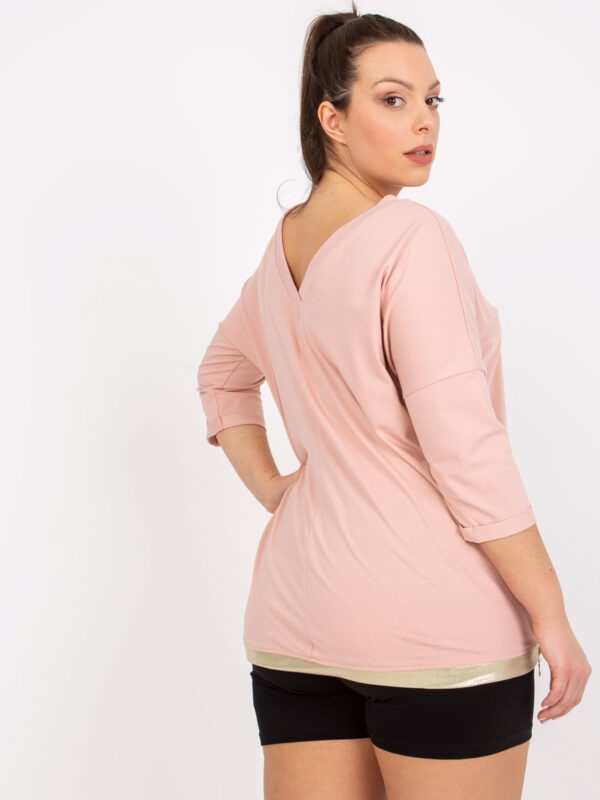 Dusty pink blouse plus size with