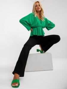 Green blouse of one size with