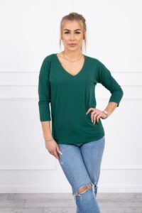 Green blouse with