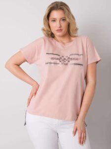 Larger powder pink blouse with