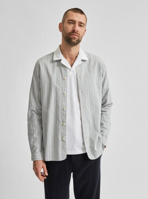 Light Grey Striped Shirt Selected Homme