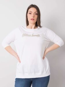 Oversized white women's blouse