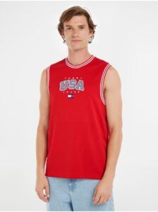 Red Tank Top Tommy Jeans Modern