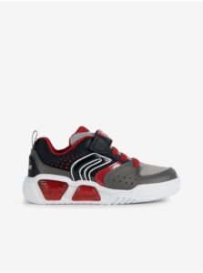 Red and Grey Boys Sneakers with Glowing