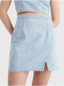 Tommy Jeans Light Blue Women's Denim Short Skirt with