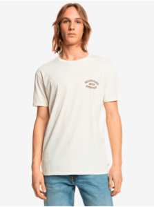 White Men's Patterned T-Shirt Quiksilver Wild