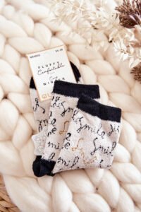 Women's warm socks inscriptions
