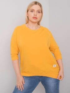Yellow cotton sweatshirt larger size