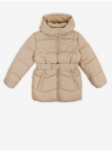 Beige Girly Winter Quilted Coat Tom