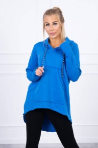 Insulated sweatshirt with longer back and