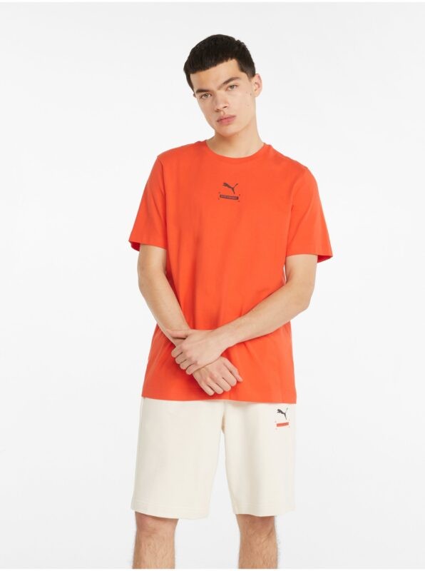 Orange Men's T-Shirt Puma