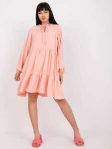 Peach airy dress with
