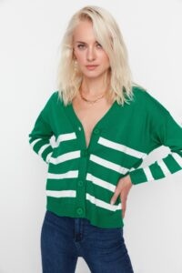 Trendyol Green Striped Knitwear