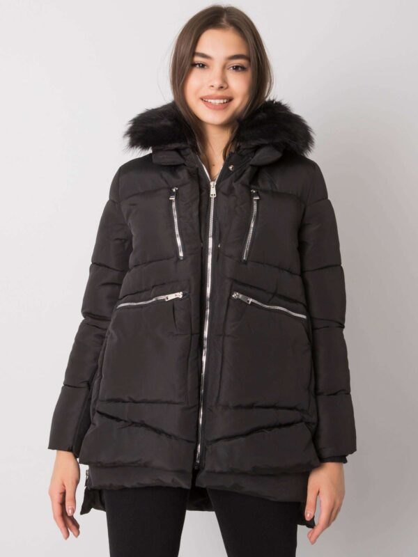 Women's black winter jacket with