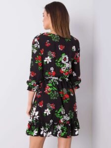 Black floral dress by