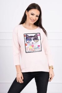 Blouse with cat graphics 3D