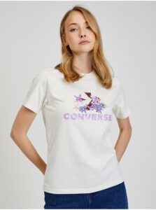 Cream women's T-shirt Converse