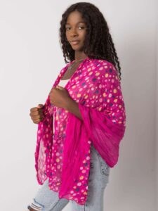 Fuchsia scarf with colored