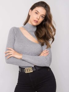 Lady's gray sweater with