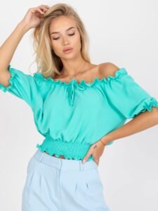 Spanish mint blouse with