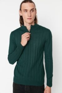 Trendyol Emerald Green Men's Fitted Slim Fit Buttoned