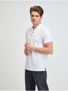 White Men's Polo T-Shirt Alpine Pro