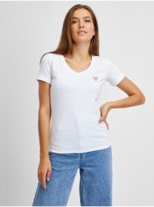 White Women's T-Shirt Guess