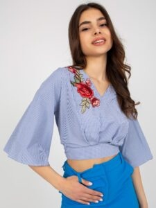 Women's formal blouse with embroidery