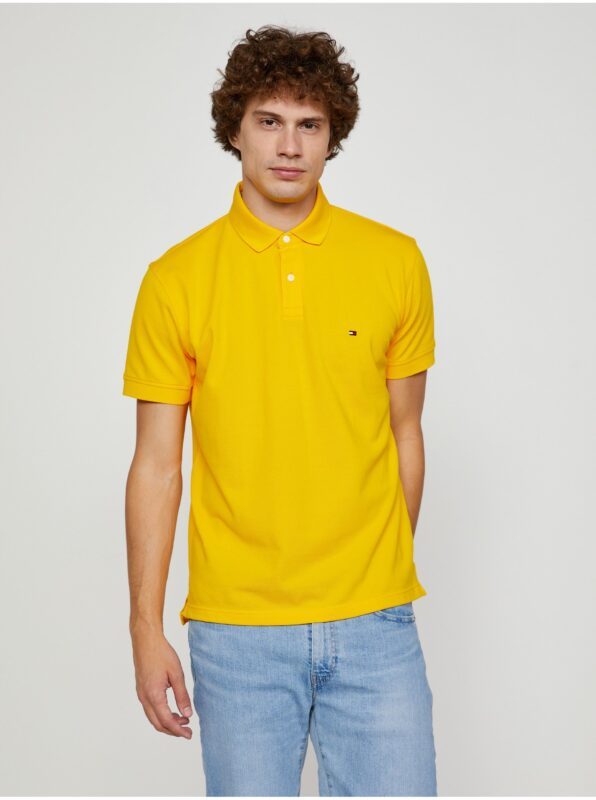 Yellow Mens Polo T-Shirt Tommy