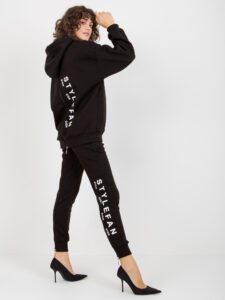 Black women's tracksuit with inscriptions