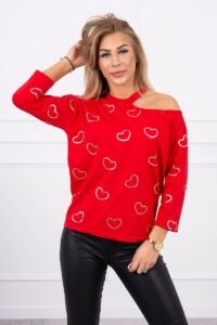 Blouse with red heart
