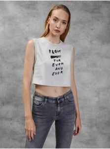 Light Grey Women's Cropped T-Shirt