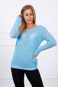 Openwork sweater blue