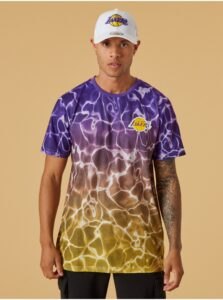 Yellow-Purple Men's Patterned T-Shirt New Era