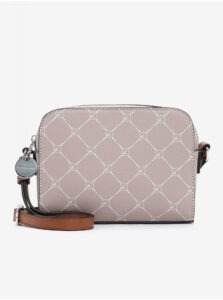Beige Women's patterned crossbody handbag Tamaris