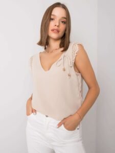 Beige top with lace