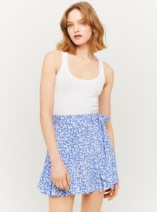 Blue Floral Skirt with Tie TALLY